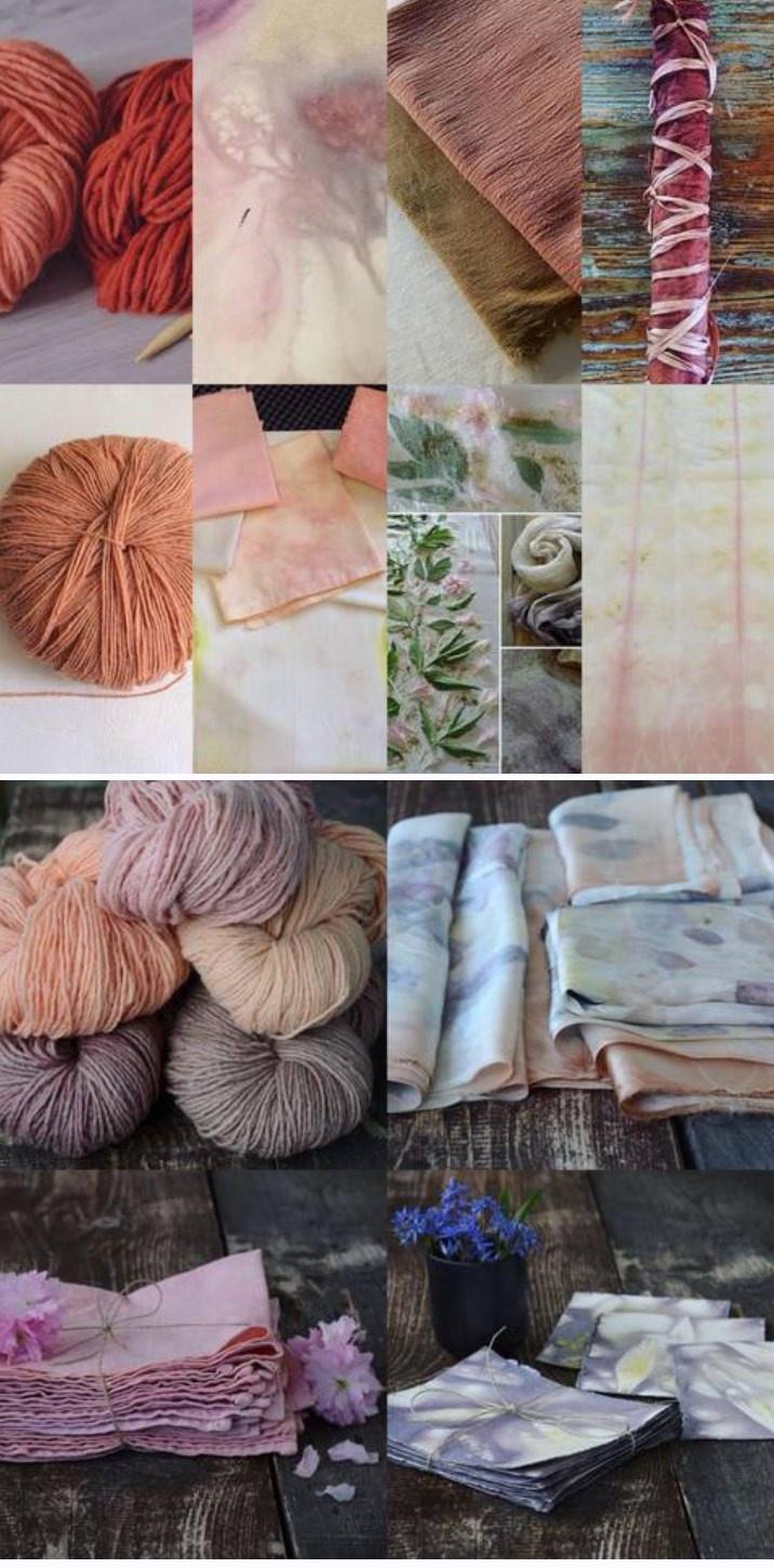 Окрашивание тканей и пряжи натуральными красителями и экопринт (Ольга Киврина)