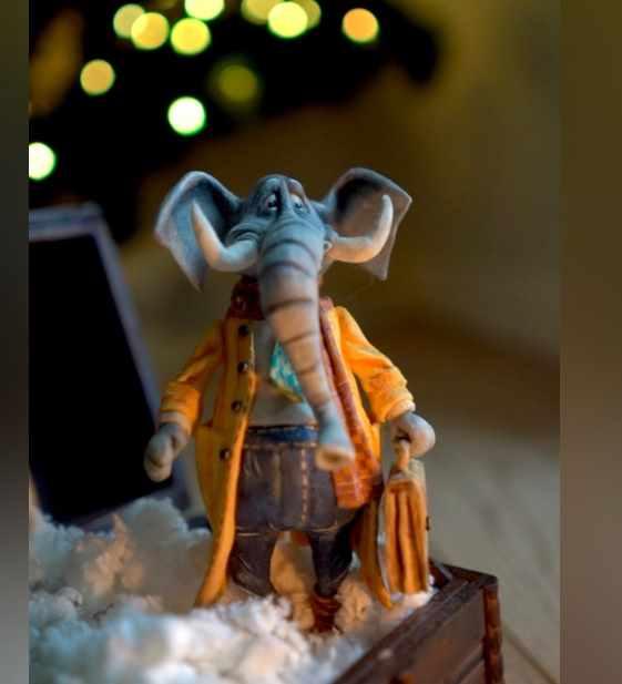 [Школа ватного мастерства Альгодон] Практикум 2.0 — Ватное скульптурирование Мультяшный слон (Лена Арцыбасова), фото 1 из 1.