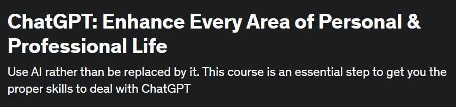 [Udemy] ChatGPT: улучшайте все сферы личной и профессиональной жизни