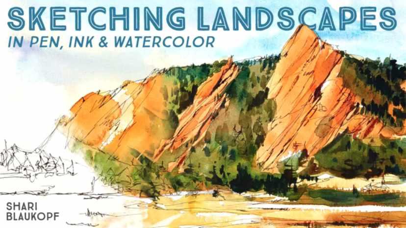 [Craftsy] Пейзажные зарисовки ручкой, чернилами и акварелью. Sketching Landscapes in Pen, Ink & Watercolor (Shari Blaukopf)