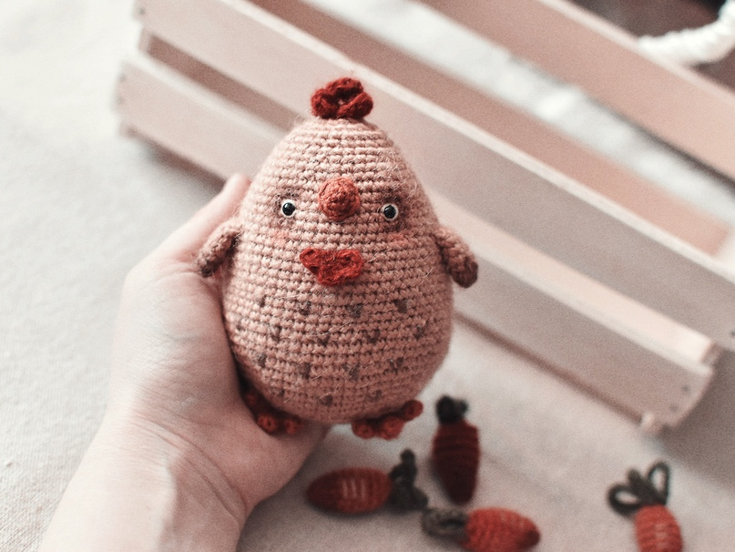 [Straw Animals] Мастер-класс по вязанию курицы крючком - 2  (Юлия Устименко)