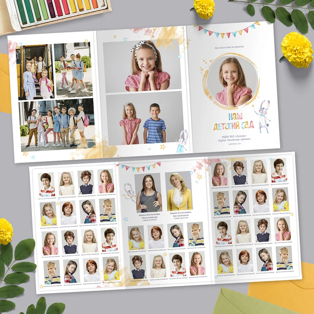 [Mirramian.art] Шаблон выпускного альбома (трюмо) Дизайн Зайки (Ксения Фёдорова)