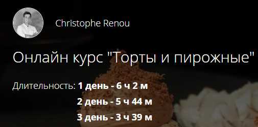 [Kiev International Culinary Academy] Онлайн курс "Торты и пирожные" (Christophe Renou), фото 1 из 1.