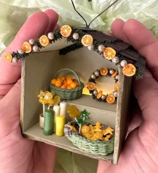 Новогодний домик (yum_yum_miniatures)