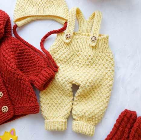 Полукомбинезон с узором на лямочках (Vyazanie_detkam)