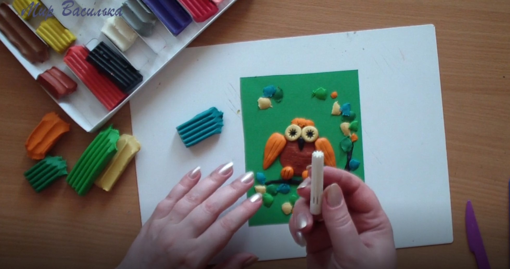 [Уроки творчества] Лепим пластилином картины на картоне для детей от 2,5 до 6 лет