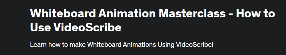 [Udemy] Мастер класс по анимации на белой доске. Как использовать VideoScribe (Скотт Боун)