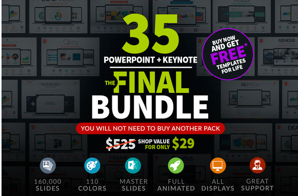 [creativemarket] 35 бизнес шаблонов PowerPoint. Финальный пакет, 2016