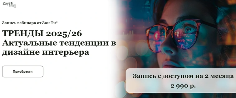Тренды 2025/2026. Актуальные тенденции в дизайне интерьера (Зоя Ти)