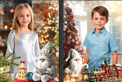 [VeraV] Набор CU-600. Детские новогодние коллажи