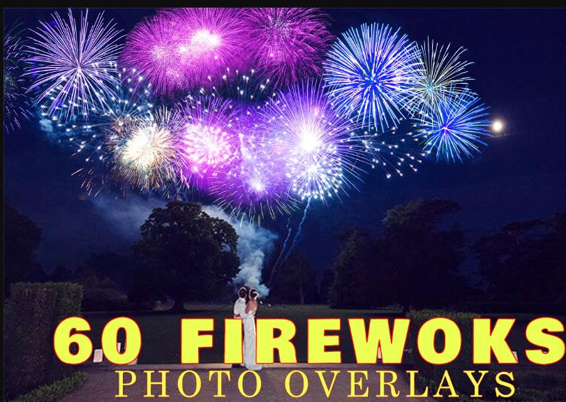 [creativemarket] 60 фейерверков - фотоэффекты, оверлеи