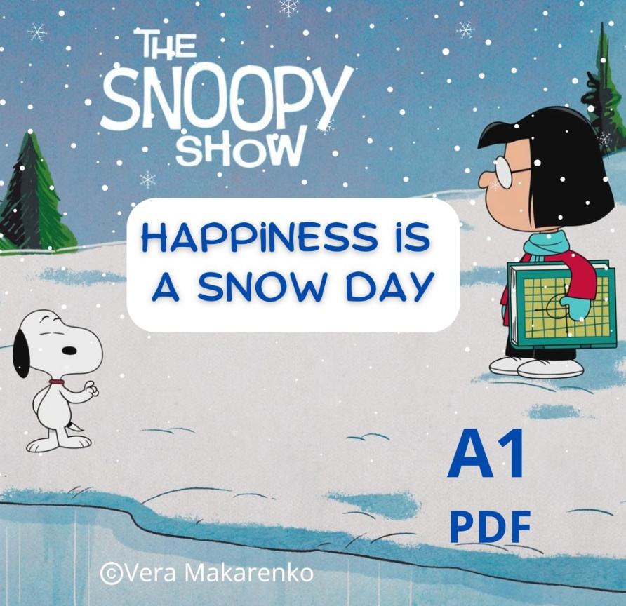 Рабочая тетрадь по мультфильму The Snoopy Show: Happiness Snow Day (Вера Макаренко)