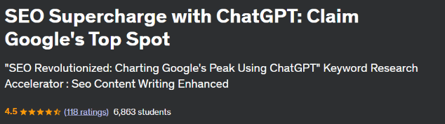 [Udemy] SEO Supercharge с ChatGPT: займите первое место в Google (Bernard Martin)