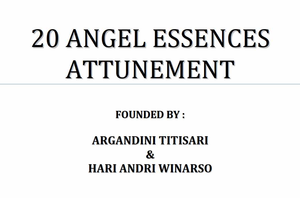 Настройка на 20 Ангельских эссенций (Хари Андри Винарсо), фото 1 из 1.