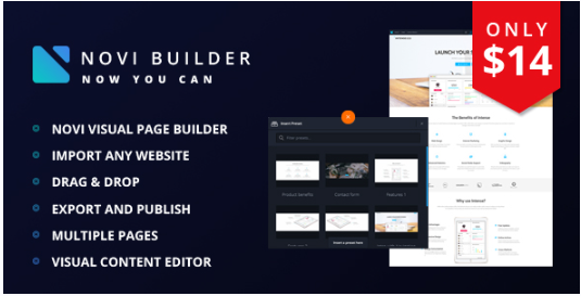 Novi - HTML Page Builder & Visual Content Editor. Конструктор HTML-страниц и редактор визуального контента, июль 2022 (novibuilder)