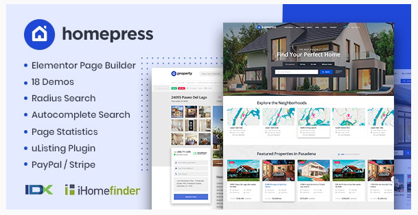 [themeforest.net] HomePress - Real Estate WordPress Theme. Тема WordPress для недвижимости (StylemixThemes)