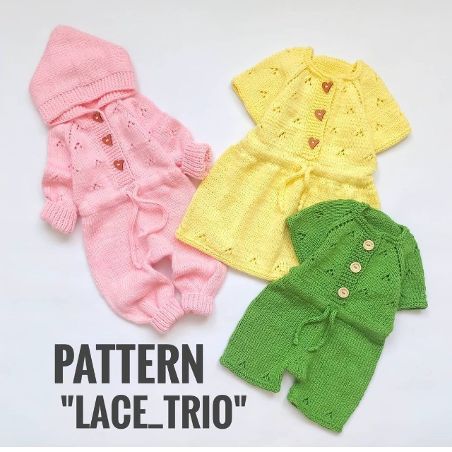 3 в 1 Lace_trio (комбинезон, комбишорты, платье) (lfilicheva_knitting), фото 1 из 1.