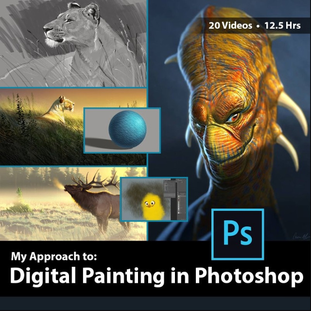 Цифровая живопись в Photoshop / Digital Painting in Photoshop with Aaron Blaise (Аарон Блейз), фото 1 из 1.