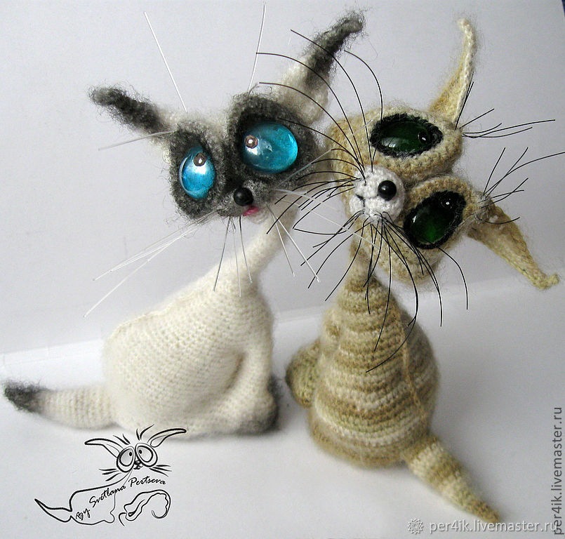 [Игрушка] Мастер-класс "Лунный сиам". Крючок (Светлана Перцева)