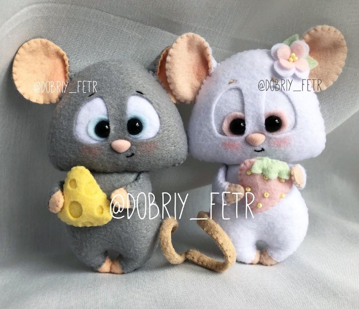 [Игрушки] Выкройка мышки из фетра (dobriy_fetr)