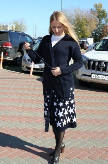 Кардиган-пальто Звезды на ладони (Первый ряд)