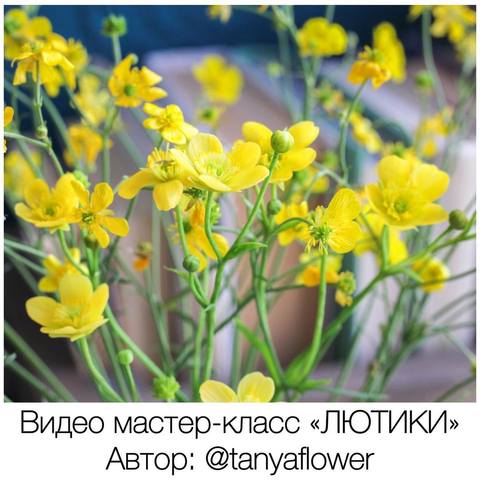 Лютики из холодного фарфора (Татьяна Кононова)