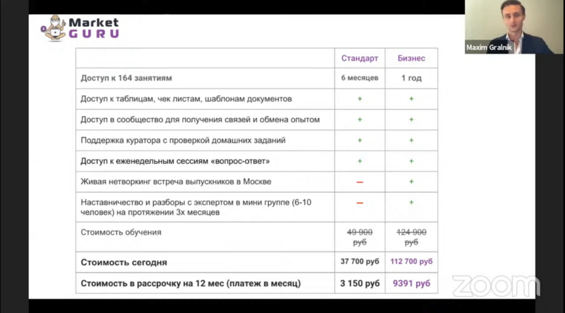 [marketguru] M-Comerce по заработку на маркетплейсах. Тариф Стандарт