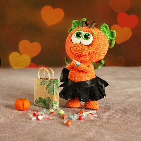 Мастер-класс Дракоша Тыковка (plush_olik)