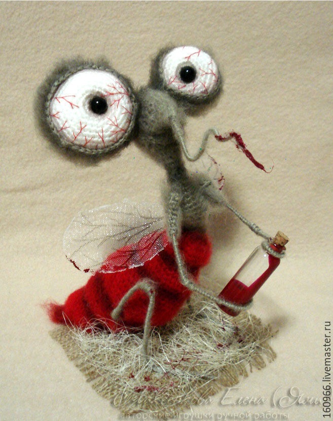 Мастер-класс по вязанию комара Кровинушка (Елена Макеенкова)