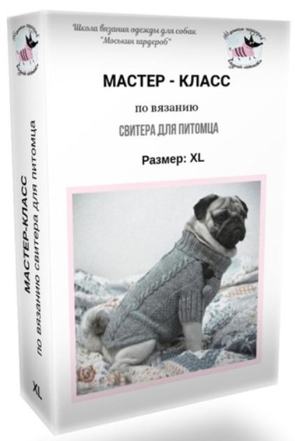Мастер-класс по вязанию свитера для питомца . Размер XL (Моськин гардероб)