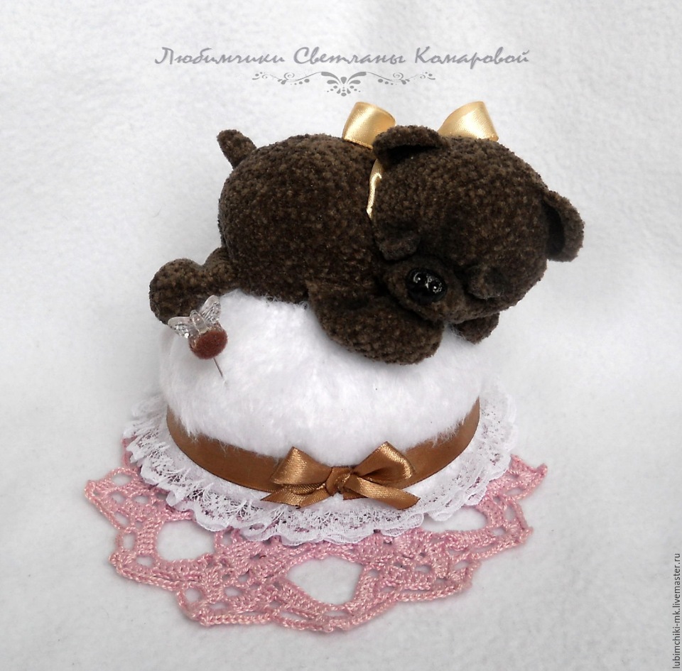 Мастер класс Спящий - игольница Мишка (Светлана Комарова)