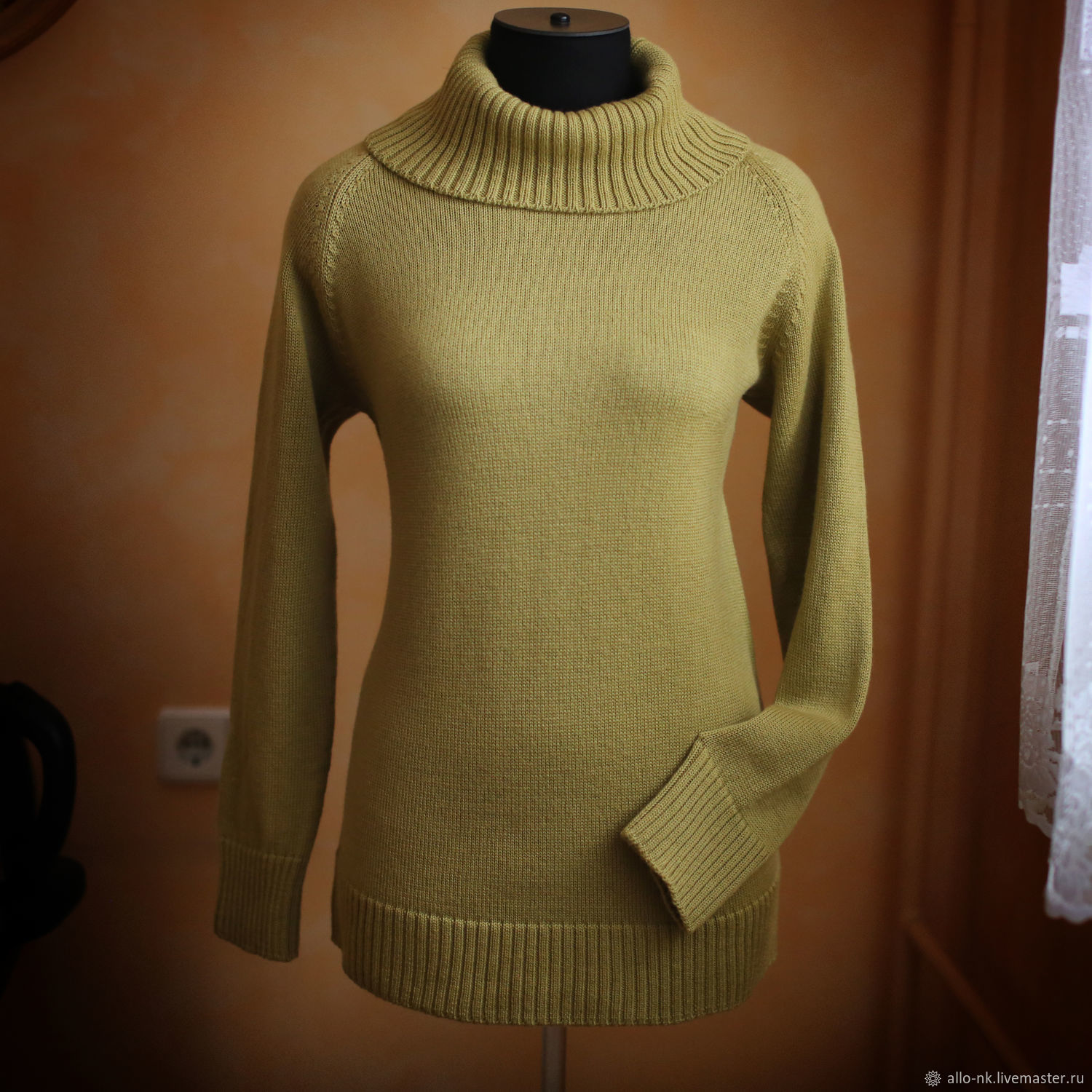Мастер-класс: Свитер - водолазка размер 50+++ (Наталья Козловцева)