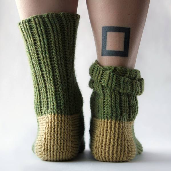 Носки Имитация спиц  (Polina Kuts)