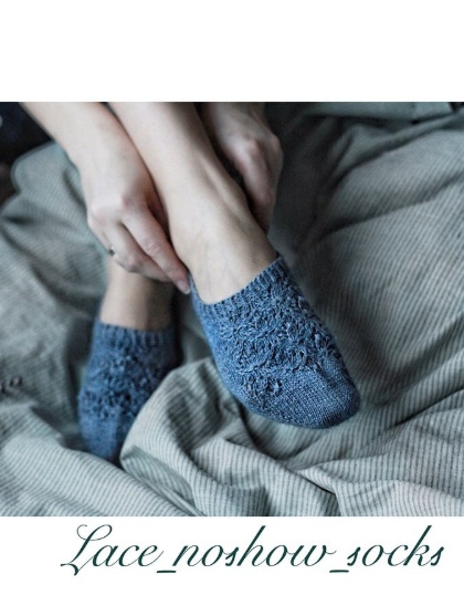 Носки-следки Lace noshow socks (yg_knits)