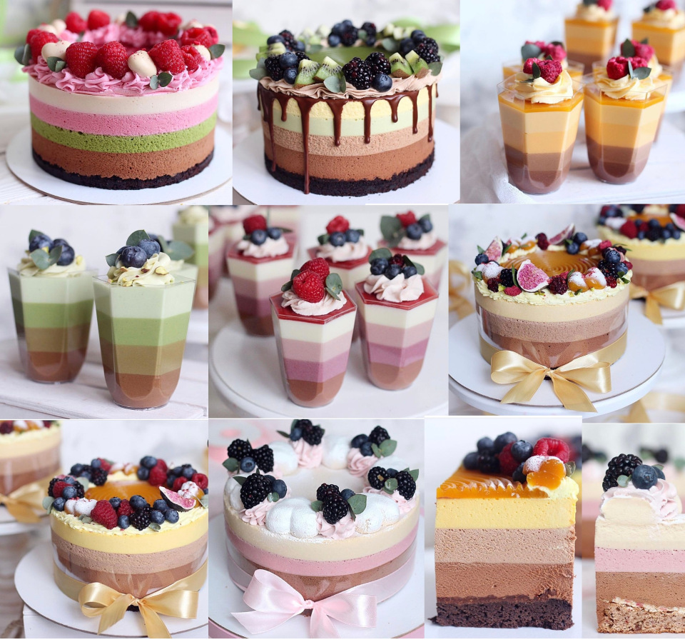 Новый волшебный сборник по "полосатым" тортам и трайфлам (nezabudka_cake)