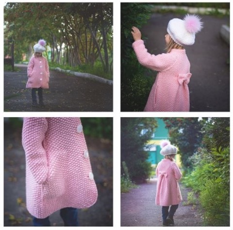Пальто с бантом (knittedbird Анна Котова)