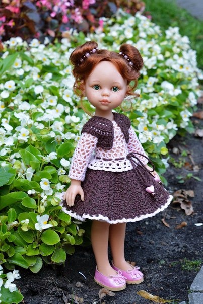 PDF журнал по вязанию крючком наряда для кукол Paola Reina Очарование (Юлия Кузнецова)