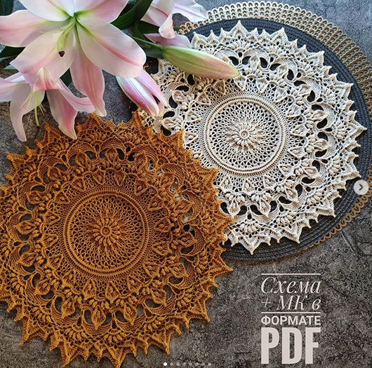 Салфетка Лилия круглая (lenamasterica)