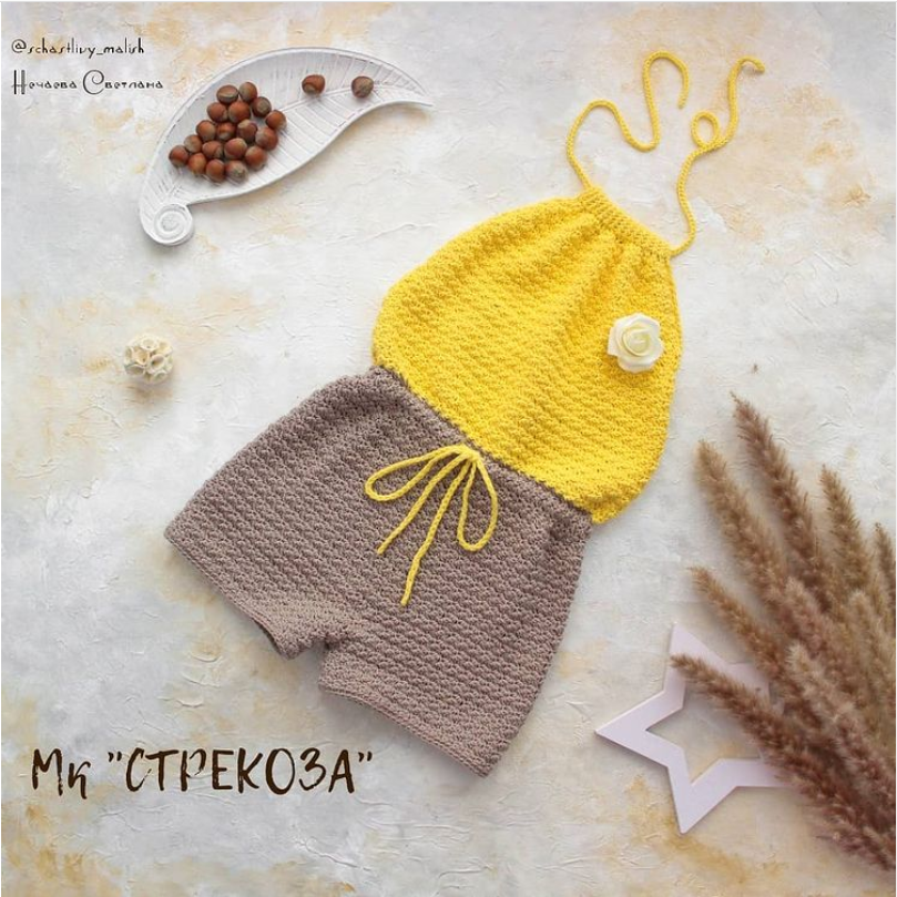 [Счастливый малыш] Сарафан / Ромпер Стрекоза (Светлана Нечаева)