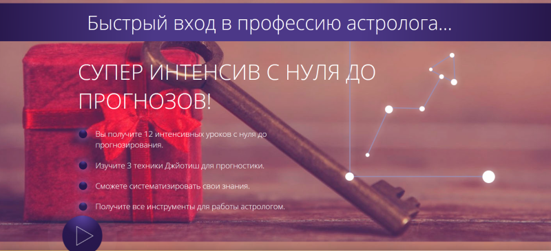 [Школа астрологии Ашвини] Супер интенсив с нуля до прогнозов. Быстрый вход в профессию астролога.  Пакет Эконом (Татьяна Калинина)