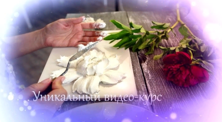 Скульптурная живопись Пион (yuliyabegman)