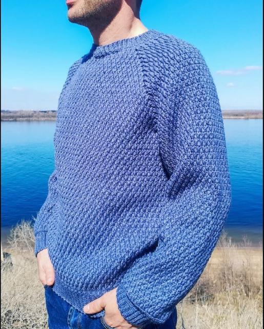 Свитер мужской Альбион крючком (carambola.star)