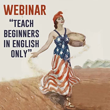Teach beginners in English only.  Лайв+ Запись (Елена Сарнавская)