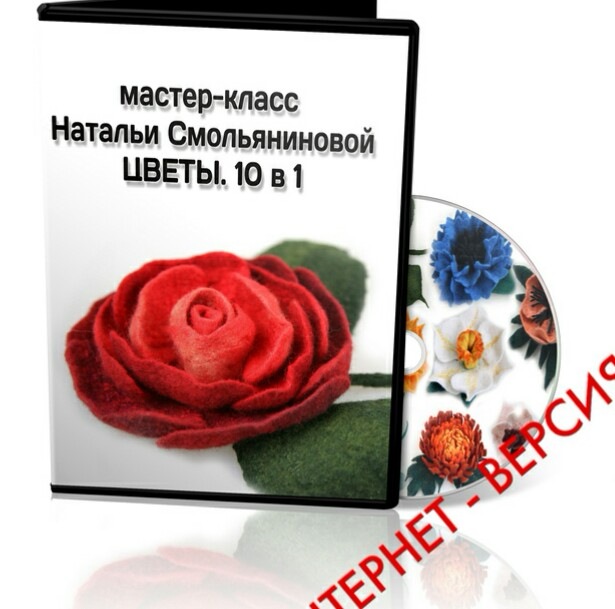 [Валяние] Видео  мк  "Цветы. 10 в 1"   (Наталья Смольянинова)