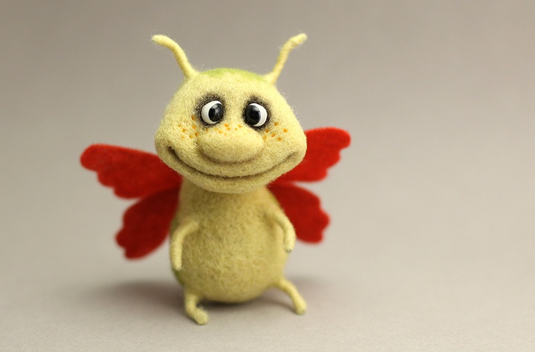 [Валяние ] видео мк. "Крошка мотылек" [ Студия Ацикулярис]  (Ирина Егорова)