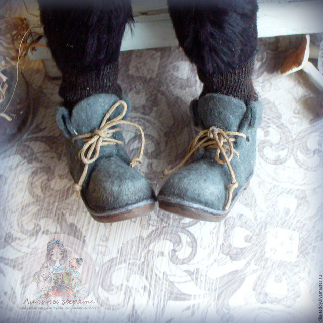 ВИДЕО-МК "Ножки в ботинках" обувь для Тедди и кукол+ПДФ-инструкция (Лилия Небессная)