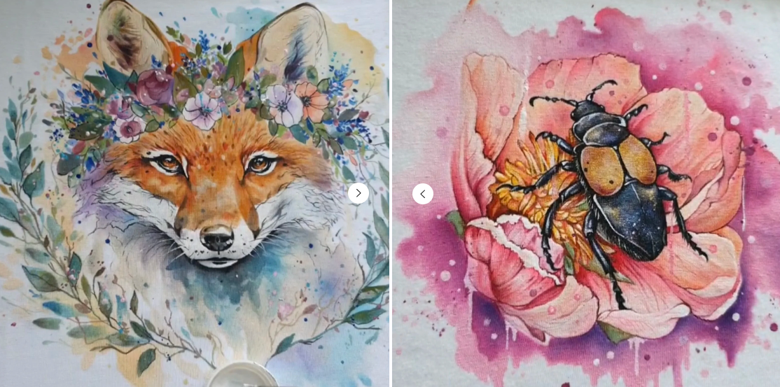 [Vivid blooms] Лиса + жук акварель, июнь 2023 (Даша Лисенкова)