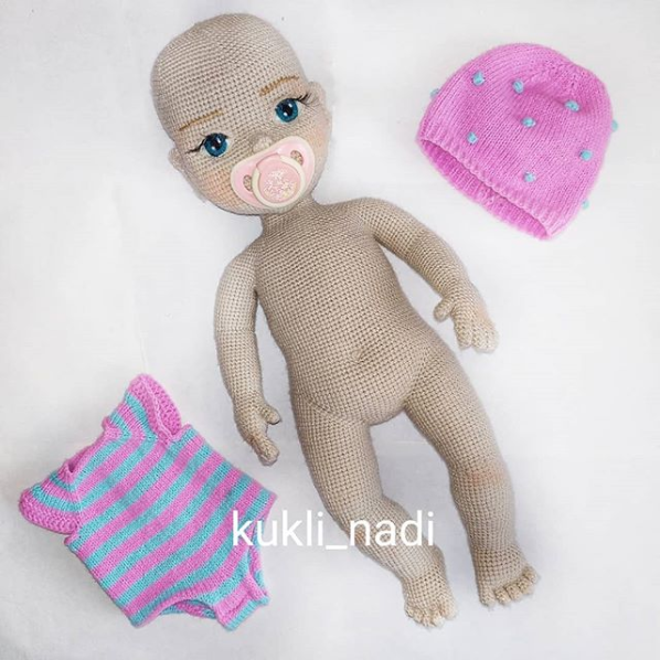 Вязание малышки Оленьки с одеждой (kukli_nadi)