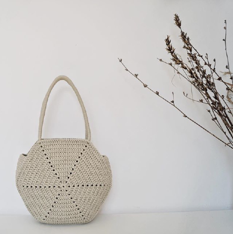 [Вязание] Сумка шестиугольник (shoddi_knit)