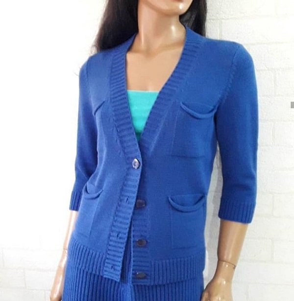 Жакет с карманами синий (lubov_lumoda)